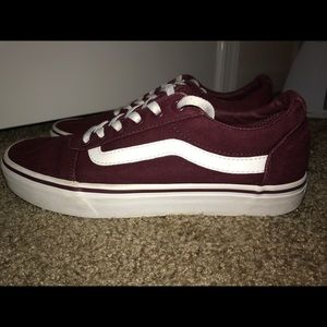 Burgundy vans